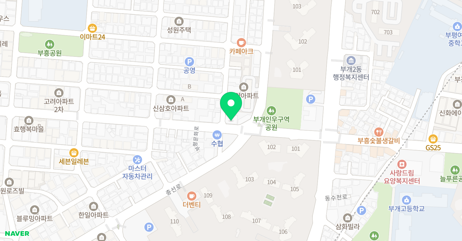 천명 태권도장 위치