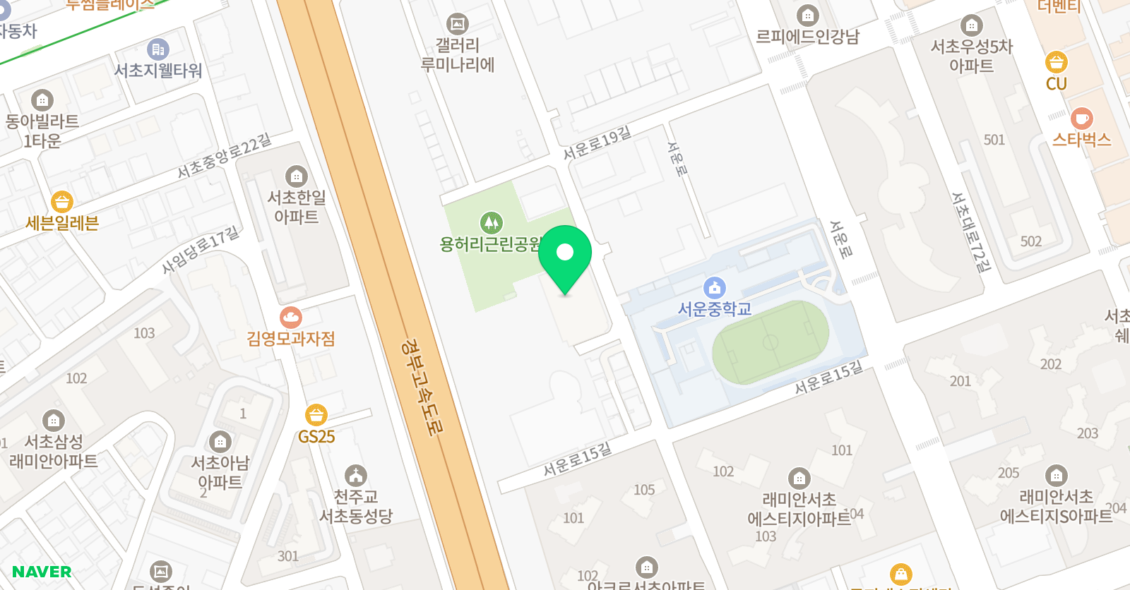 코오롱스포렉스 서초점 위치