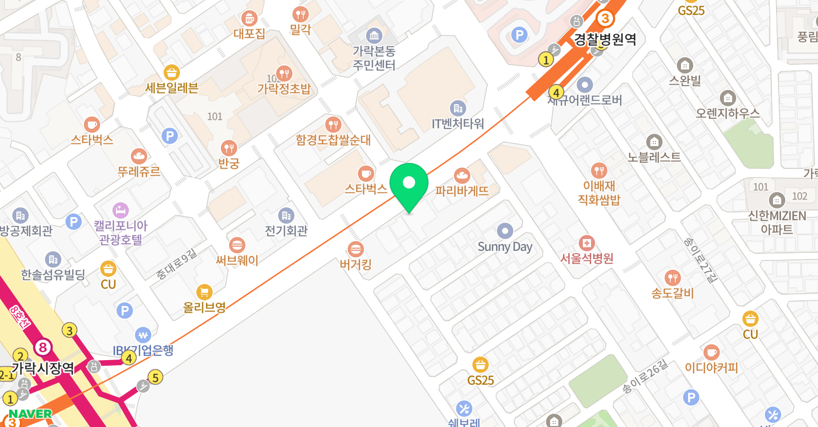 삼성리틀썬더스 송파점 위치