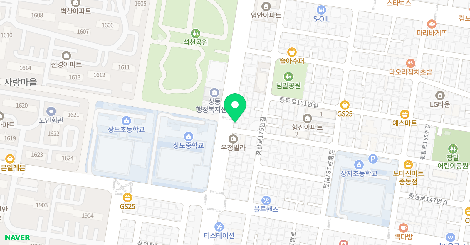 스마트해법 수학 중동에이플러스점 위치
