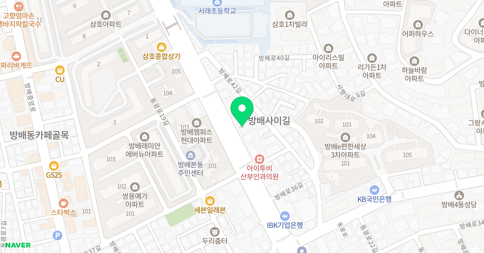 런투 스포츠스쿨 방배점 위치