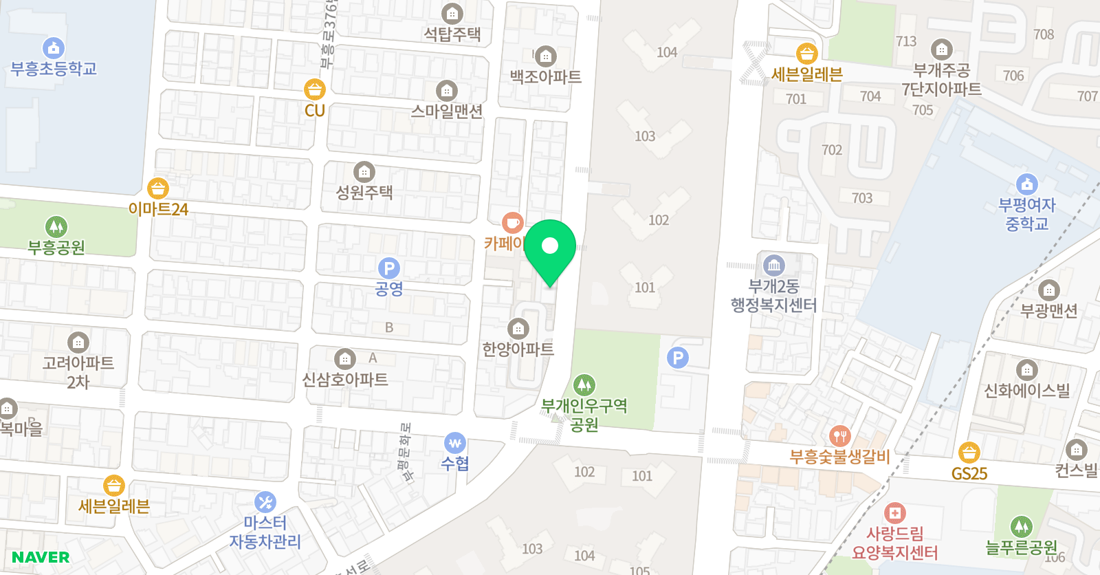 엠베스트SE 학원 부평부개SKY 위치