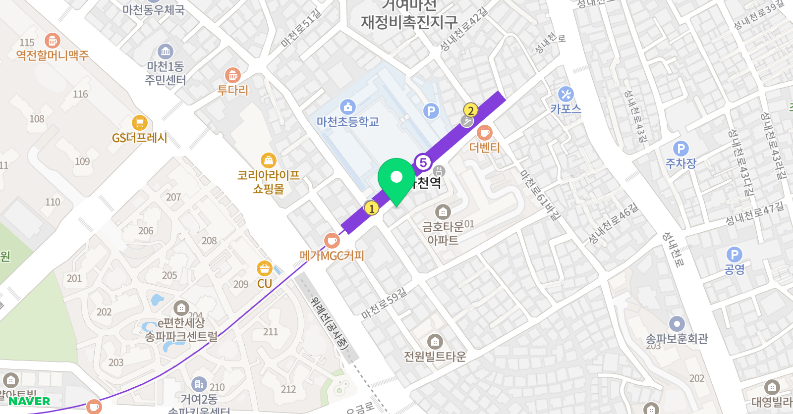 올리비아 잉글리쉬 학원 위치