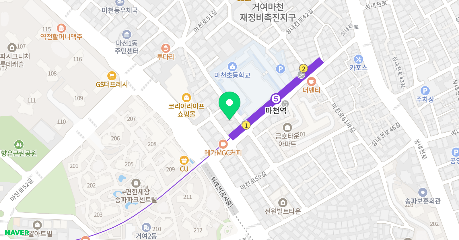 퓨어잉글리쉬 위치