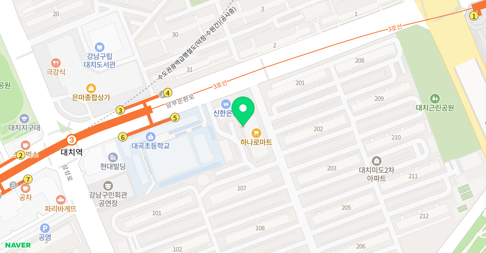 민트 수학보습학원 위치