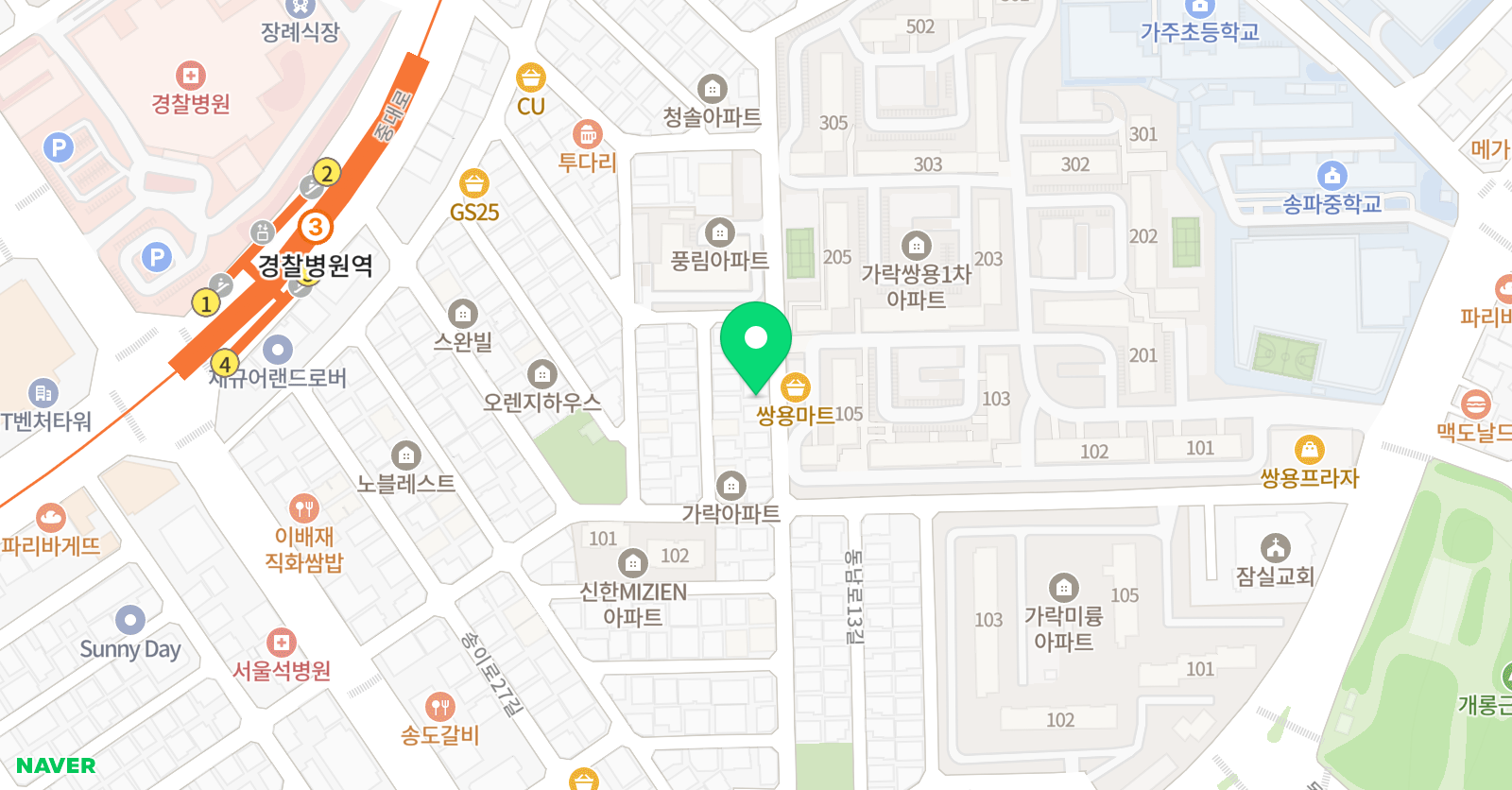깊은셈 수학학원 위치