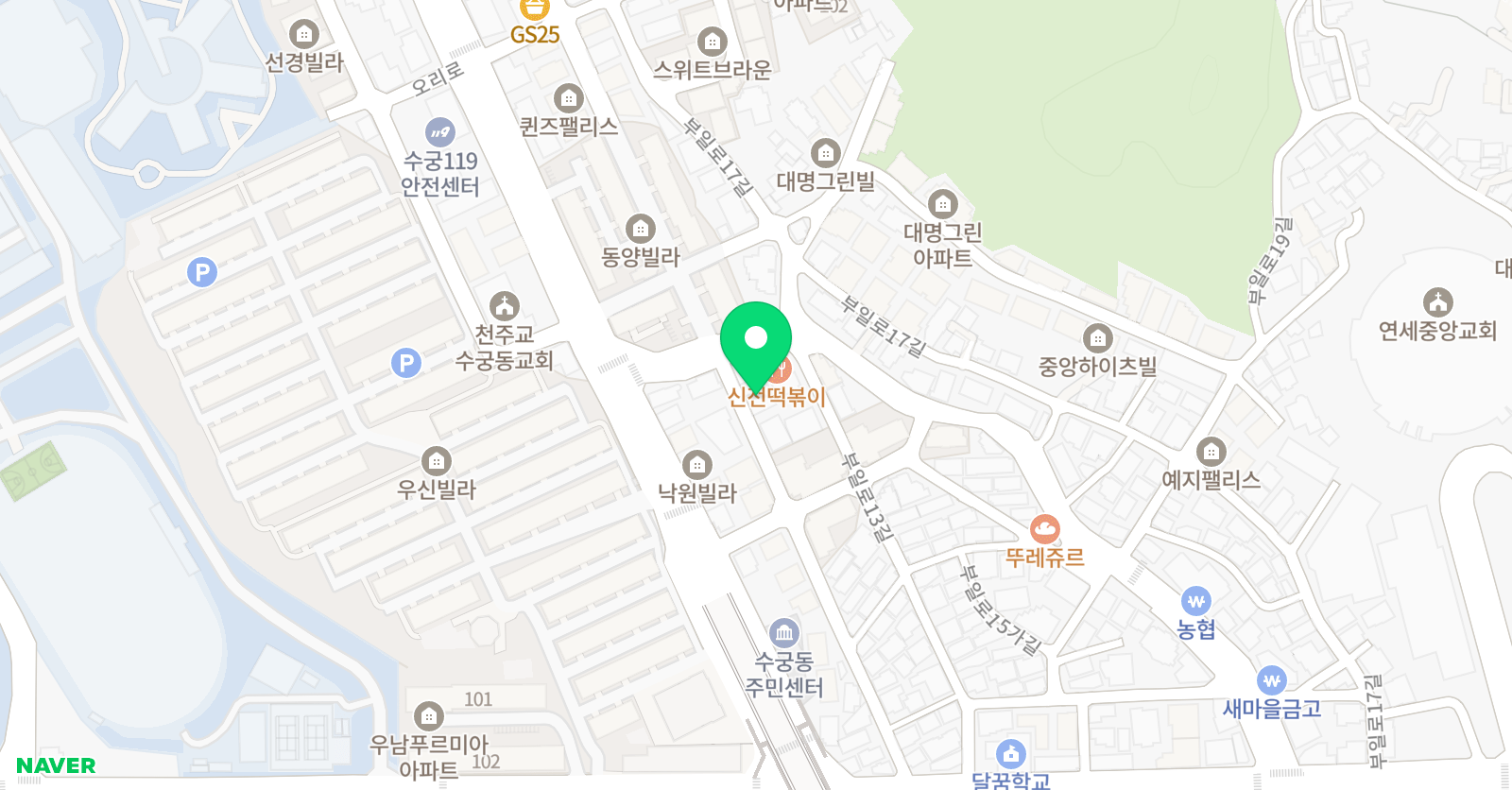헤파1관 학원 위치
