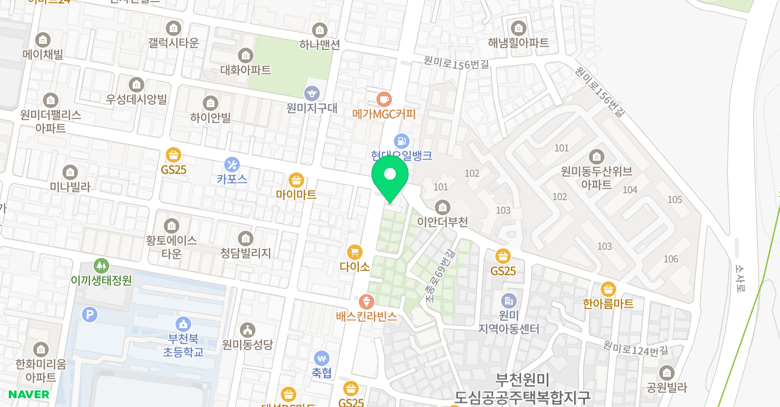 웅진씽크빅 씽크빅 원미센터 위치