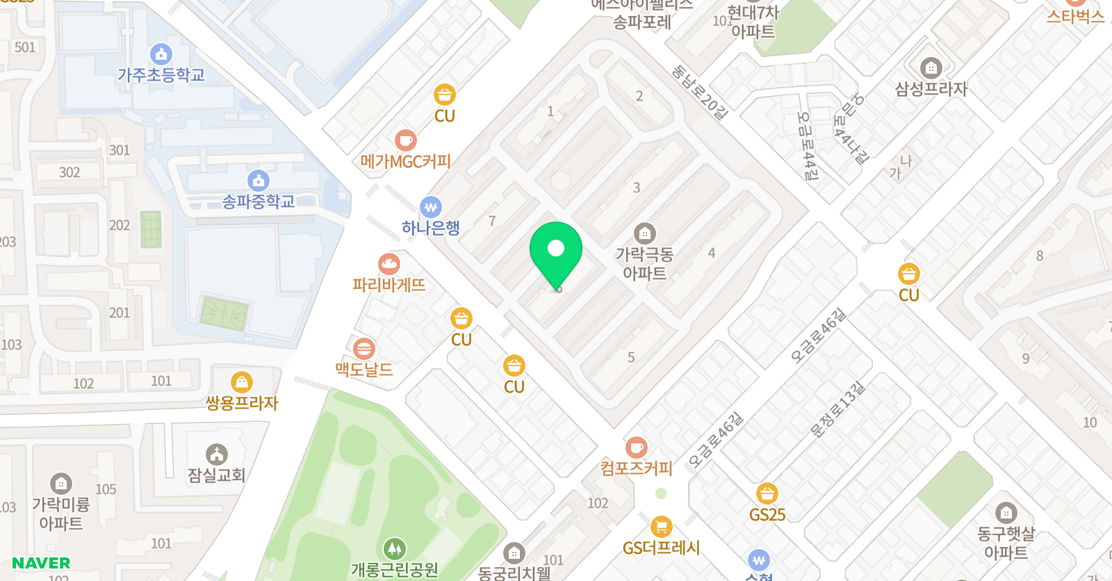 이레 수학교실 위치