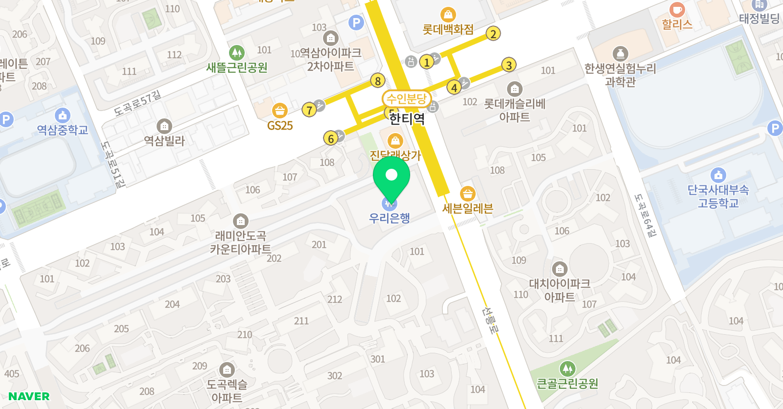 도곡렉슬예랑 미술학원 위치