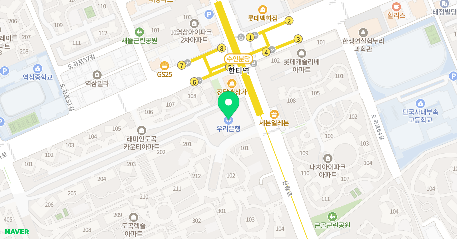 리딩엠 대치도곡 위치