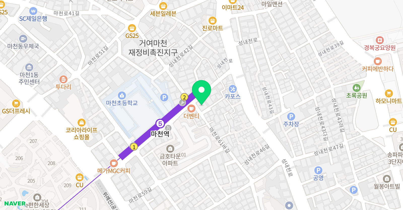 더오름 학원월드입시톡톡 위치