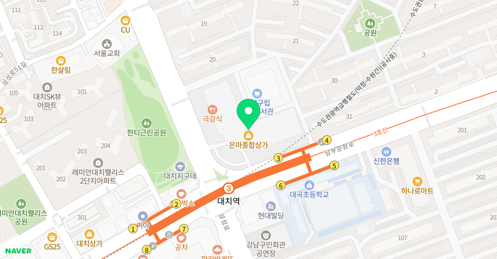 페디아플러스 대치브랜치 위치