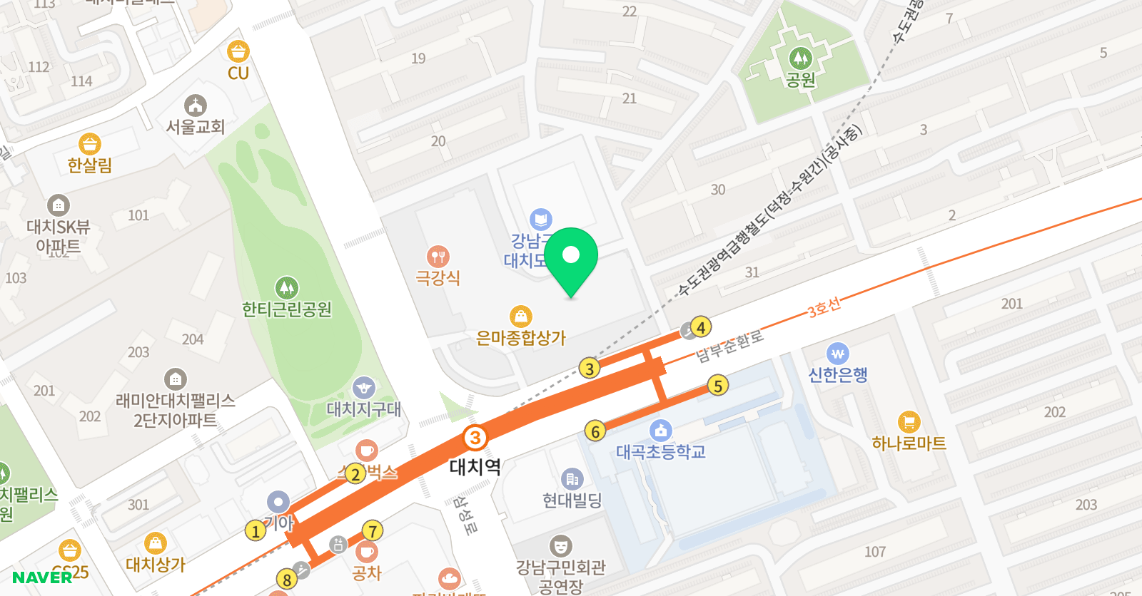 메사인재 학원 특목자사관 위치