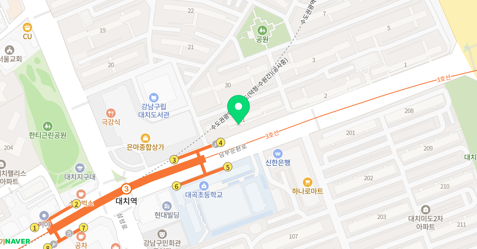 비그린스튜디오 미술 위치