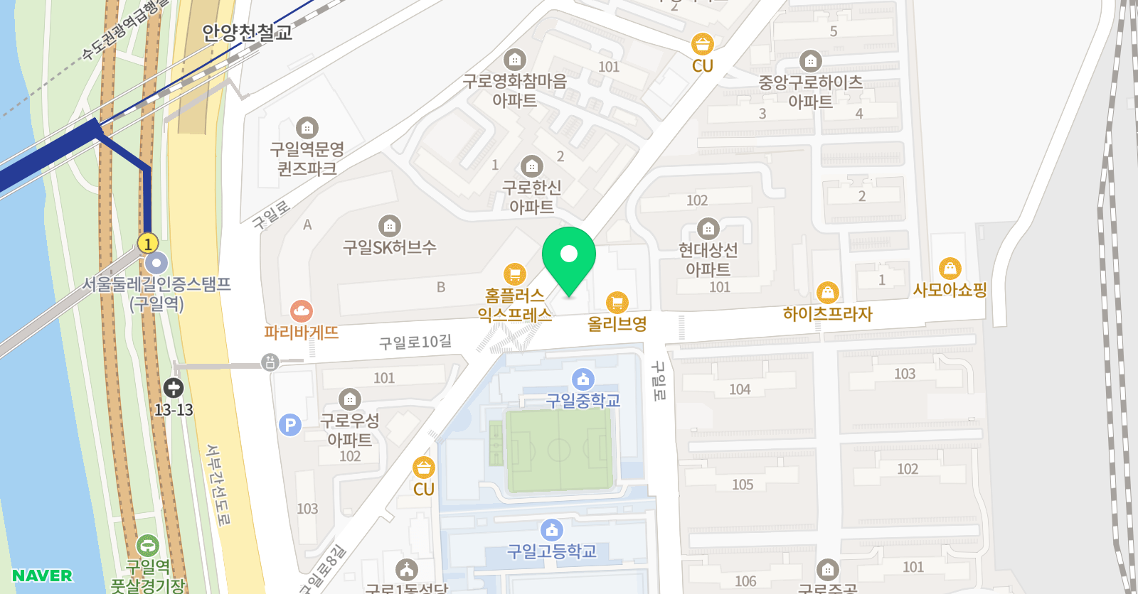 더생각나무 수학학원 위치