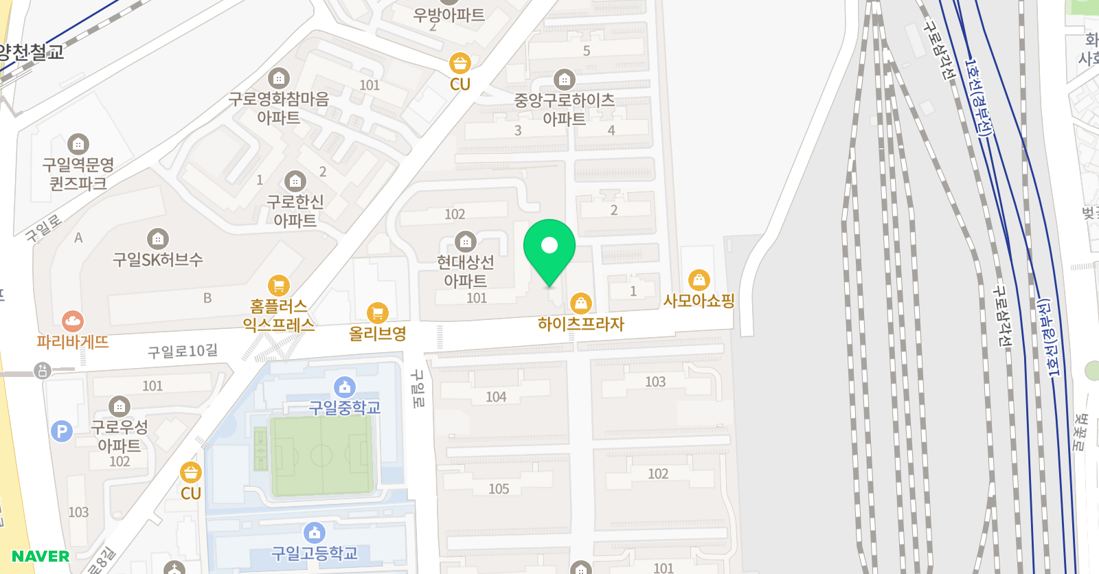 EiE고려대어학원 구로구일캠퍼스 위치