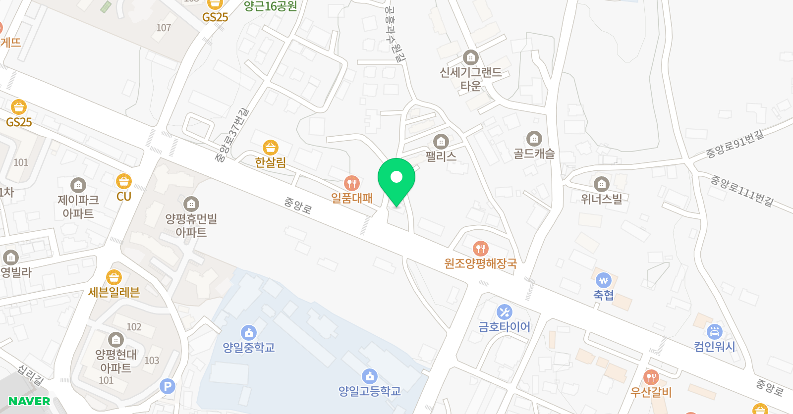 와이키즈 양평센터 위치