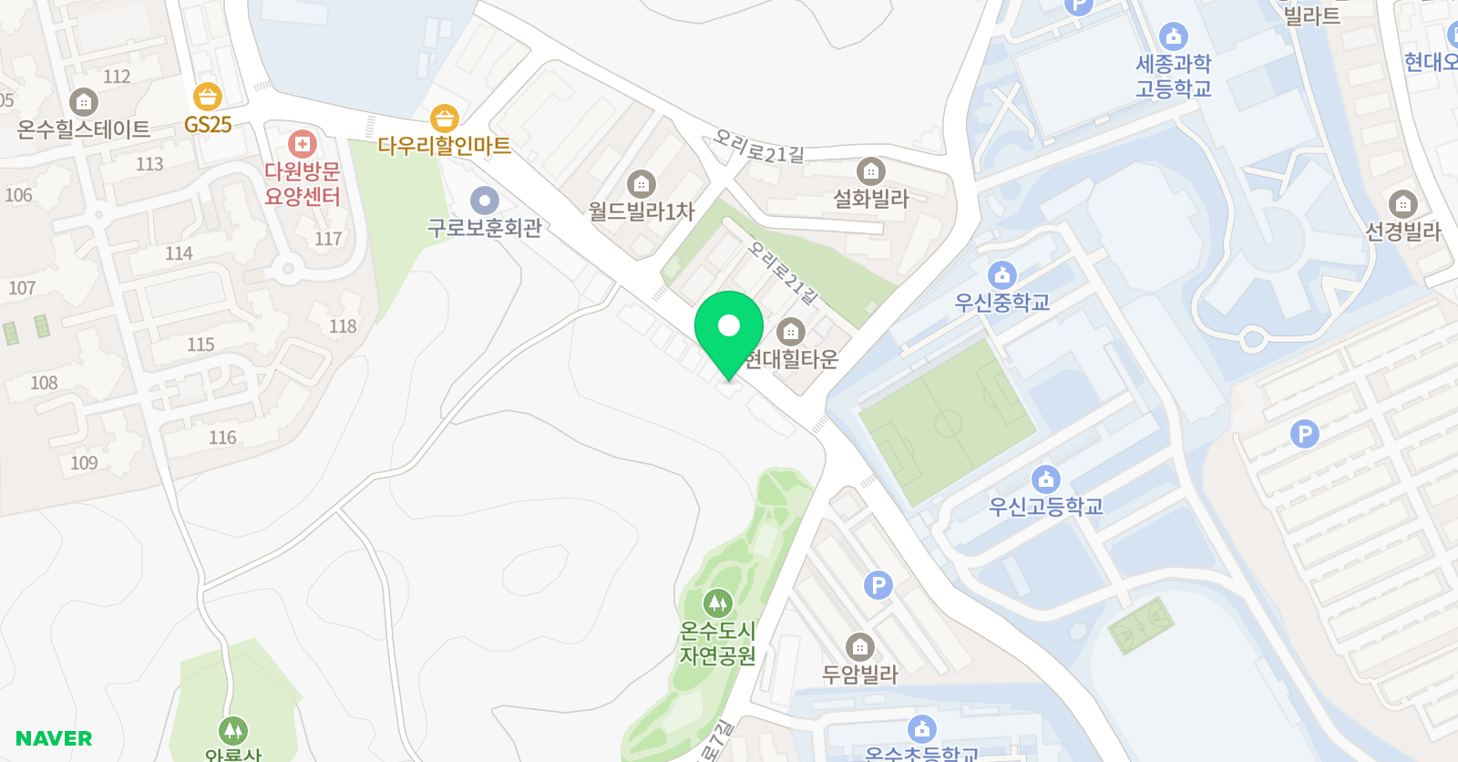 뮤엠 영어 온수캠퍼스 위치
