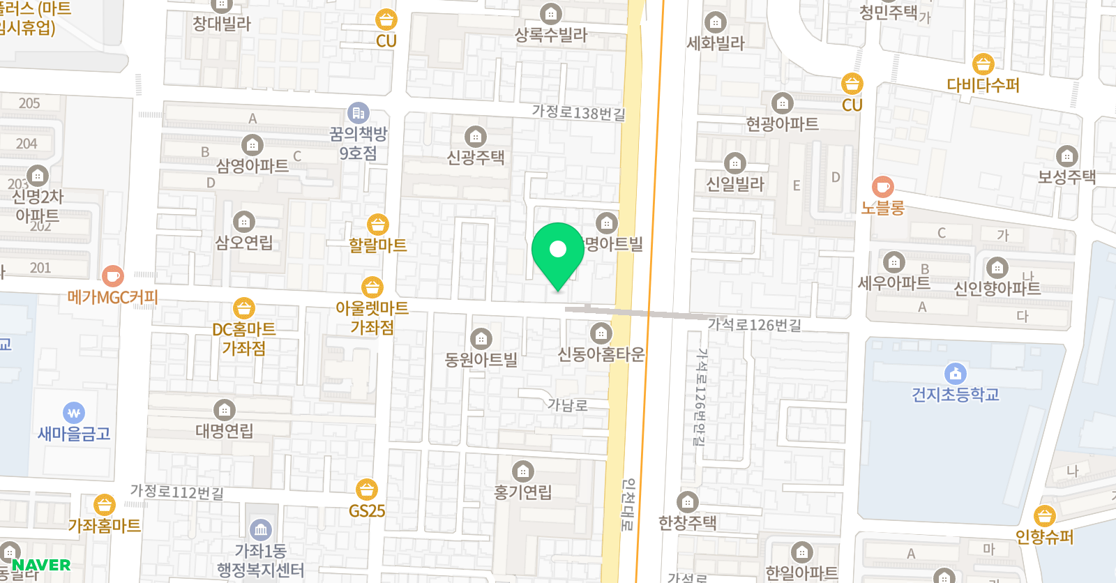 GnB 어학원 가좌1캠퍼스 위치
