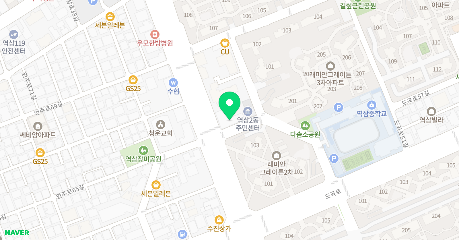 아이브레인 두뇌로 수학학원 강남지사 대치역삼점 위치