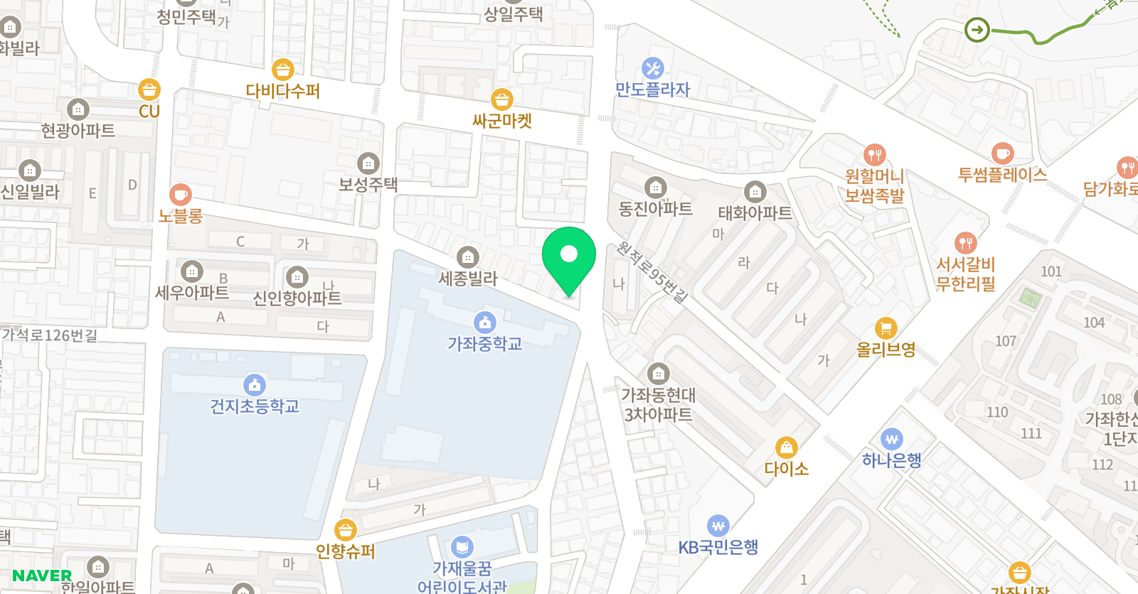 신코리아 태권도장 위치