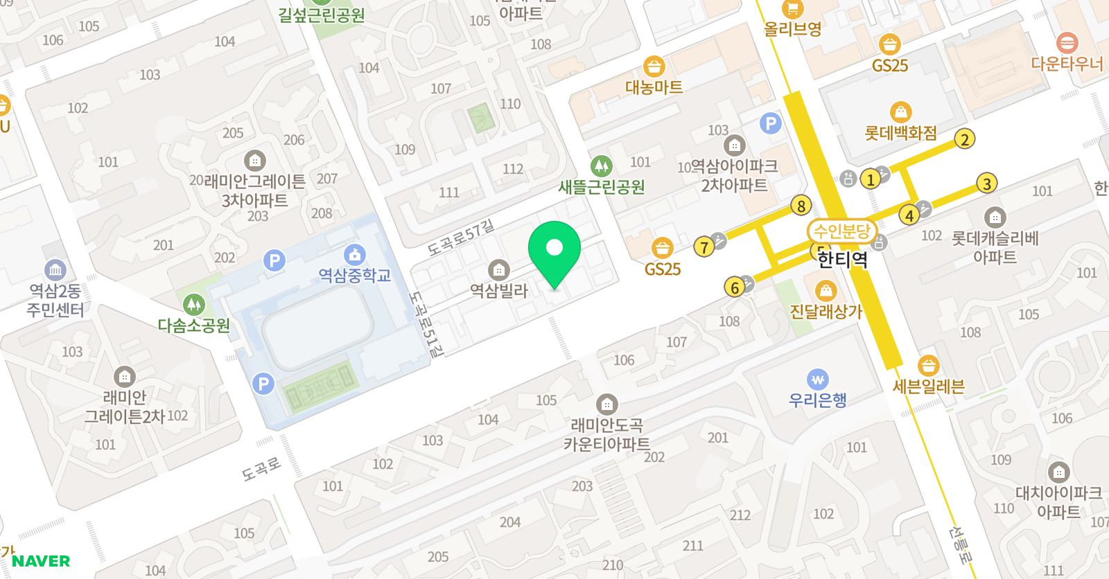 홍익아트 미술학원 위치