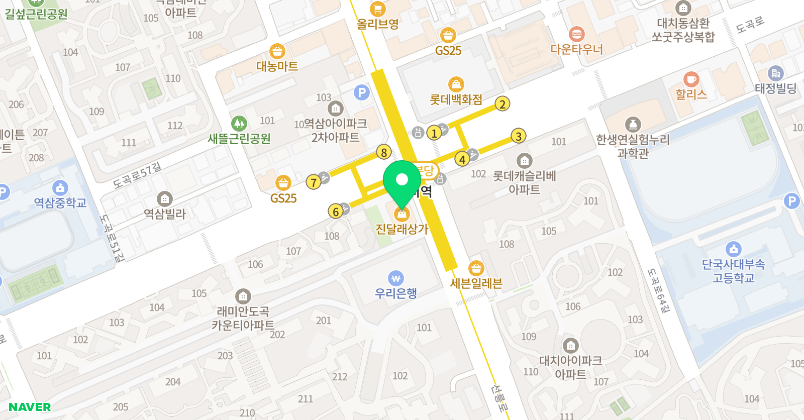 비엘씨 영어학원 위치