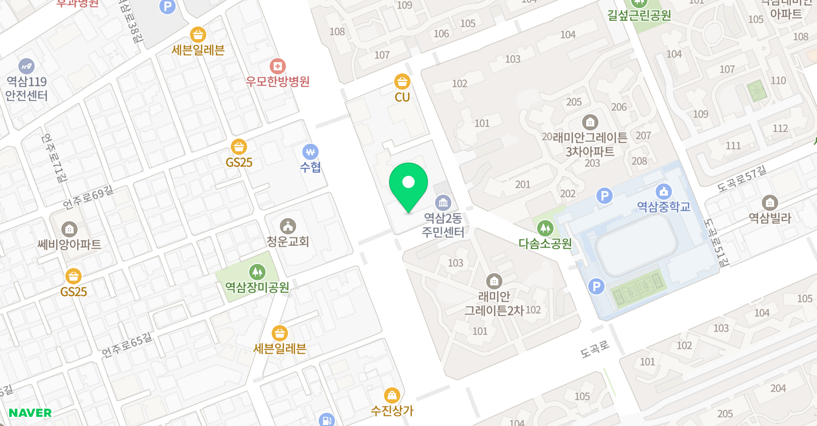 멘토 태권도 메가점핑 역삼점 위치