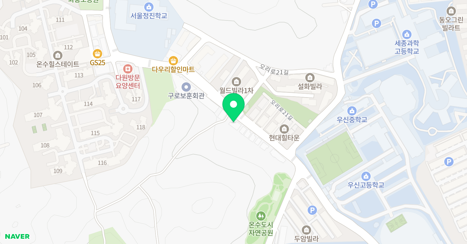 YBM잉글루 온수제1캠퍼스 위치