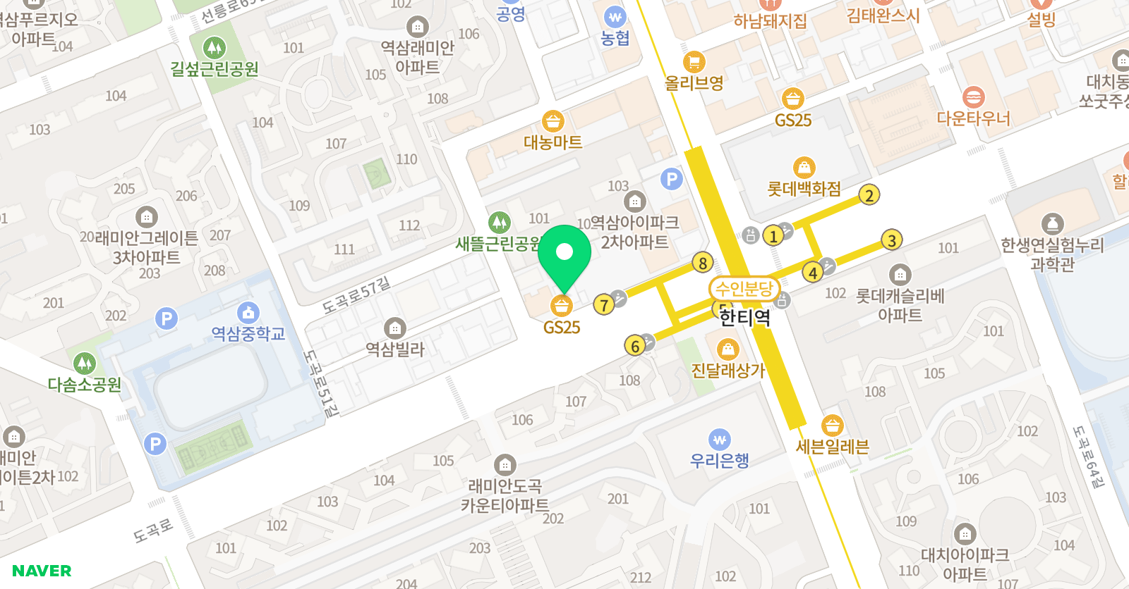 매쓰몽 대치2관 위치