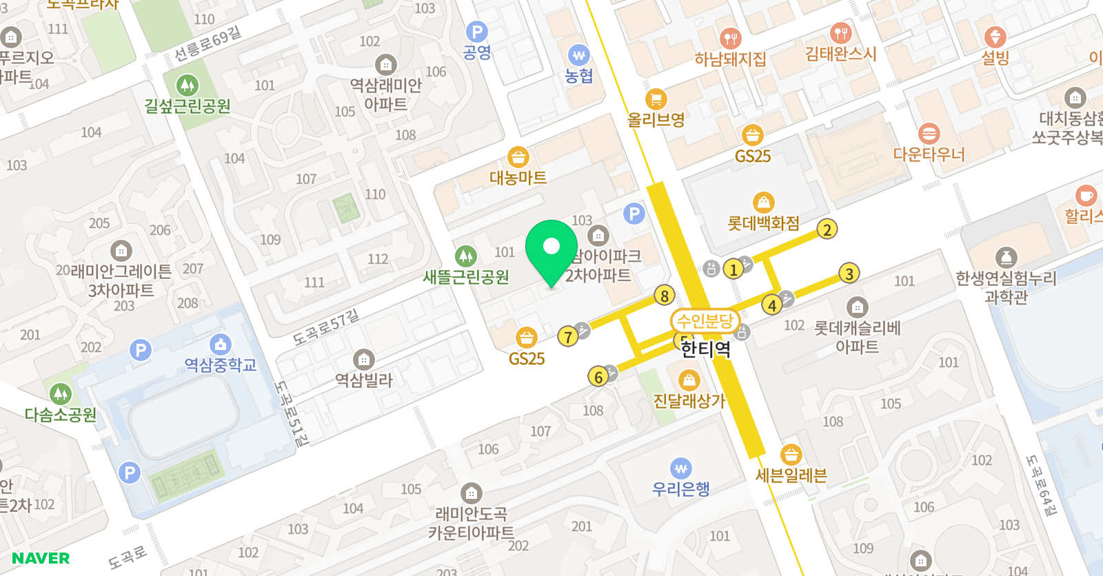 리얼슾영재아카데미 파워창의코칭학습센터 위치