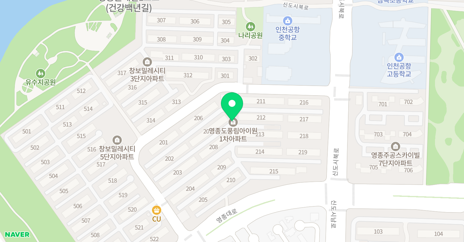 뮤엠 영어 영종풍림아이원1차NEST 위치