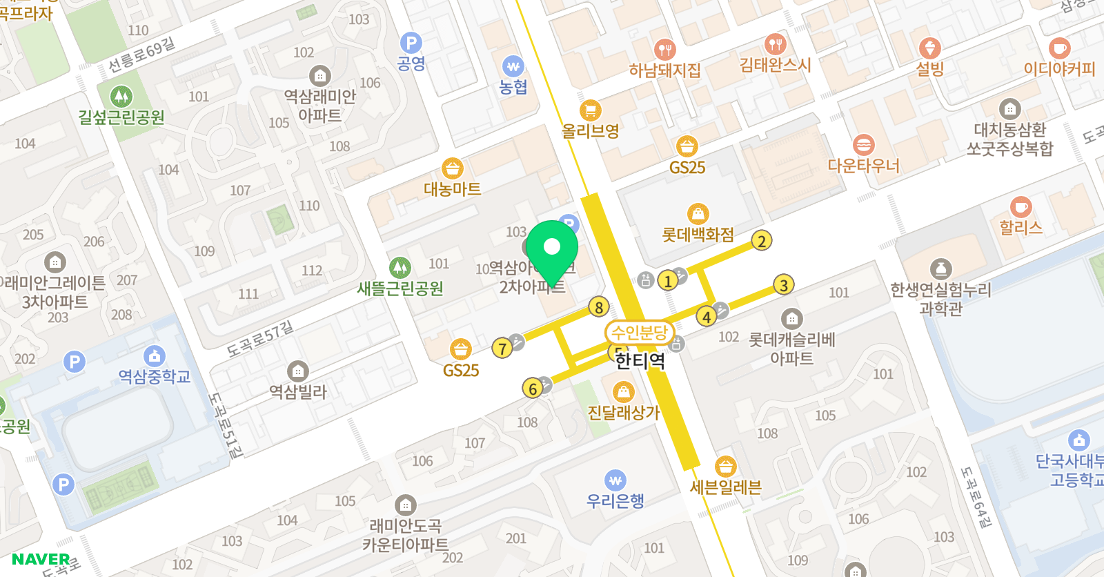 다즐영재교육학원 위치