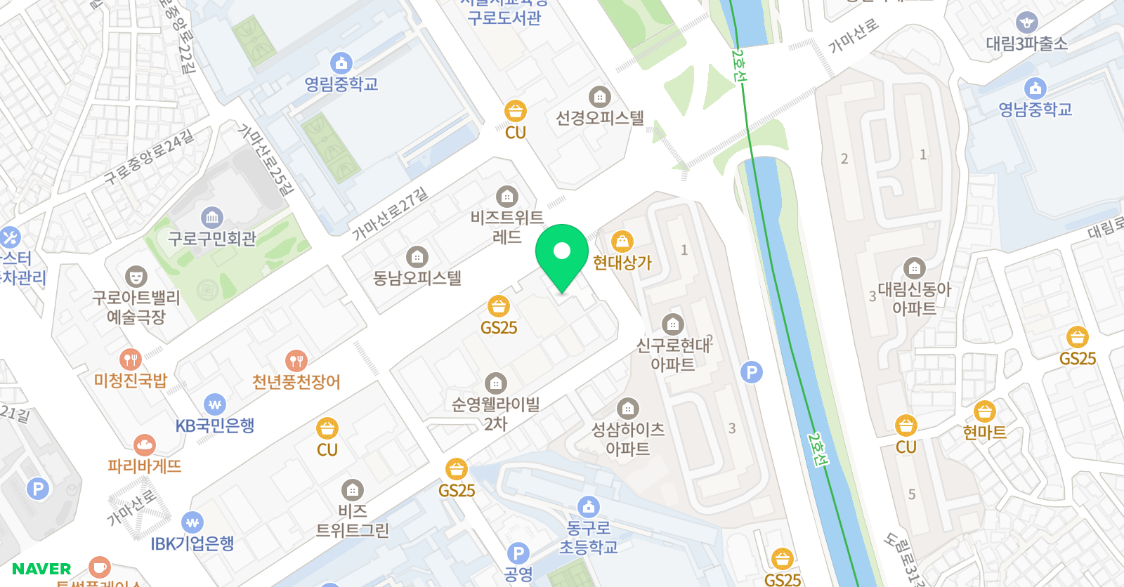CMP 실용음악학원 구로대림점 위치