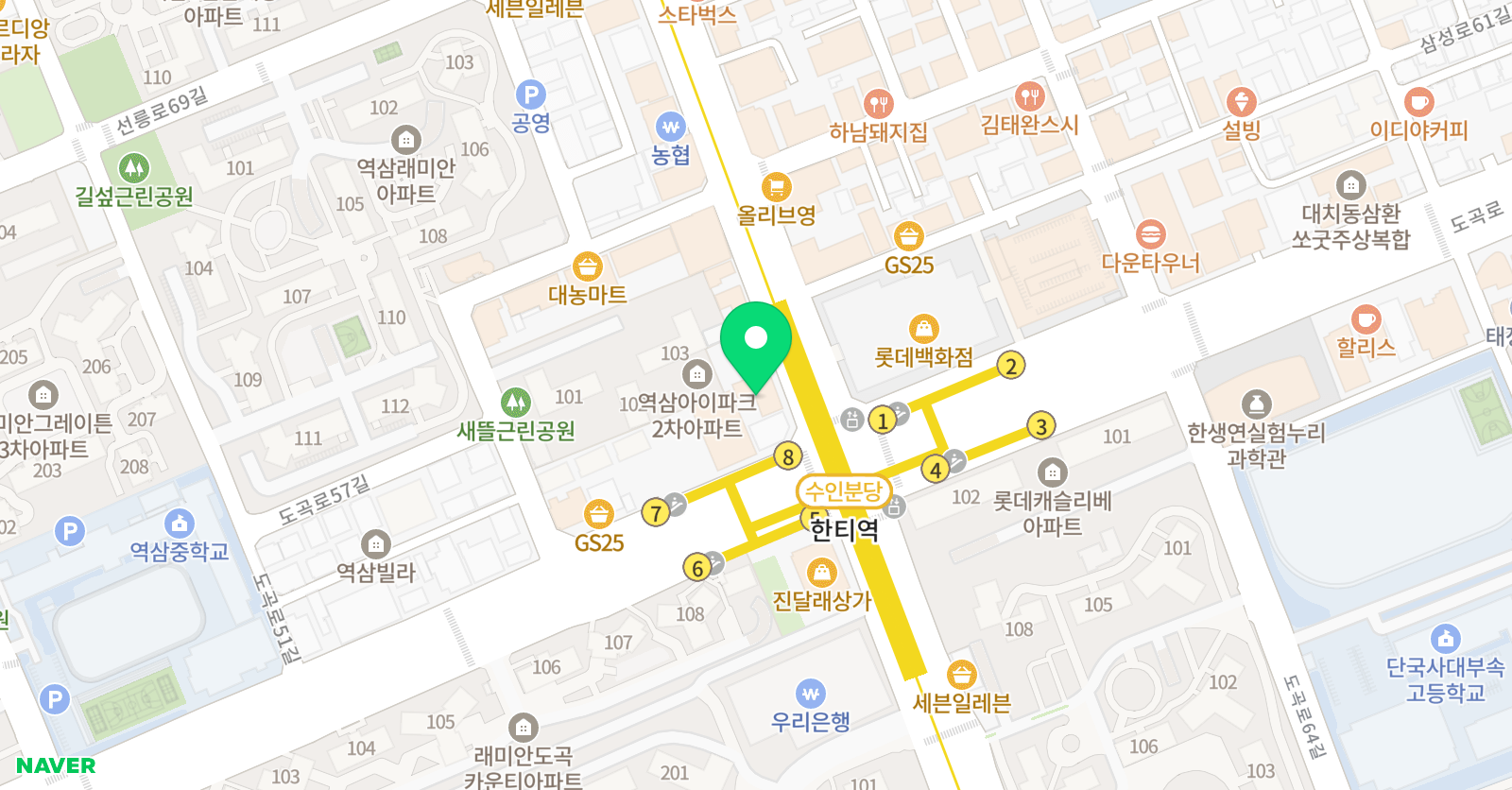 엠아이 어학원 대치본원 위치