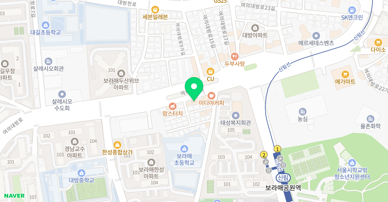 책이되고픈연필 독서논술학원 위치