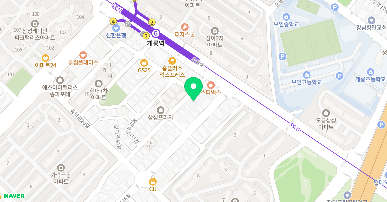 아이앤비 음악학원 위치