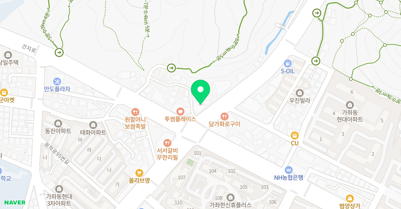 푸르넷 공부방 서인천지점 위치