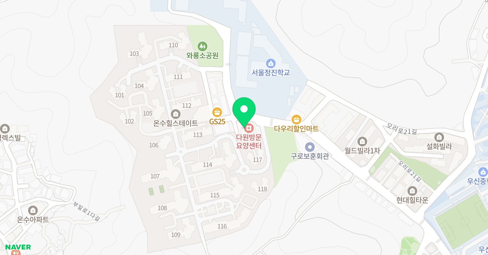 뉴힐스 피아노음악교습소 온수점 위치