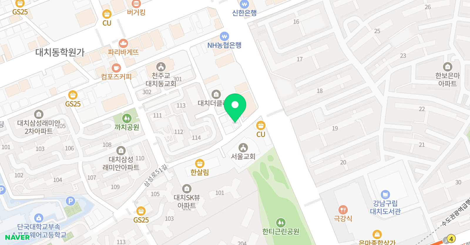 은탑 수학학원 위치