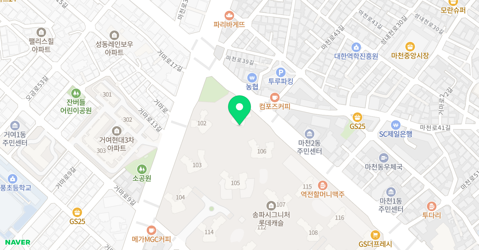MJ 칸타빌레 음악학원 위치