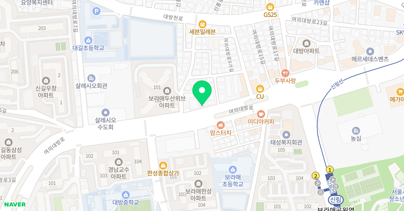 샤인 수학과학학원 위치
