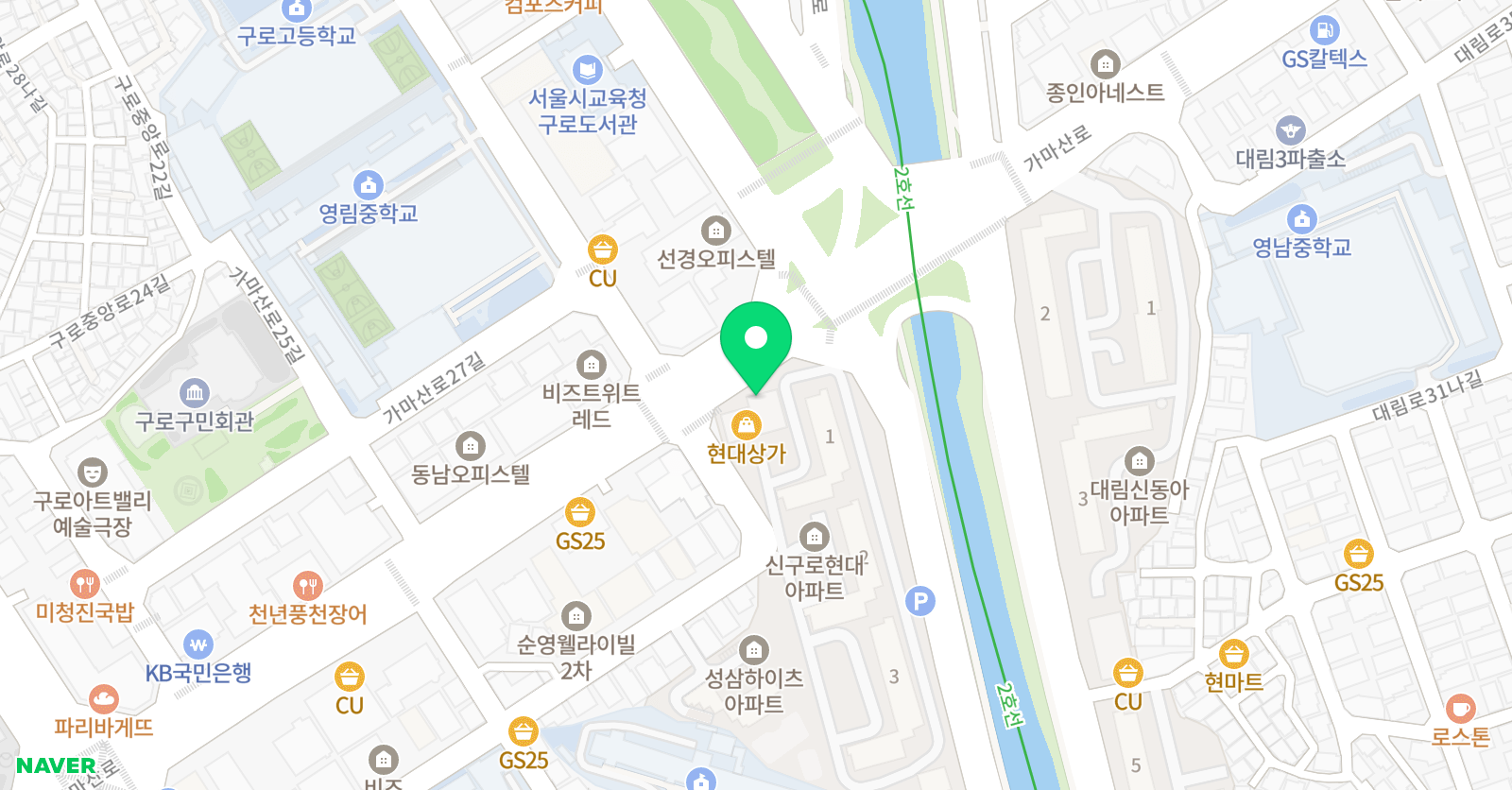 목동유앤아이 학원 위치