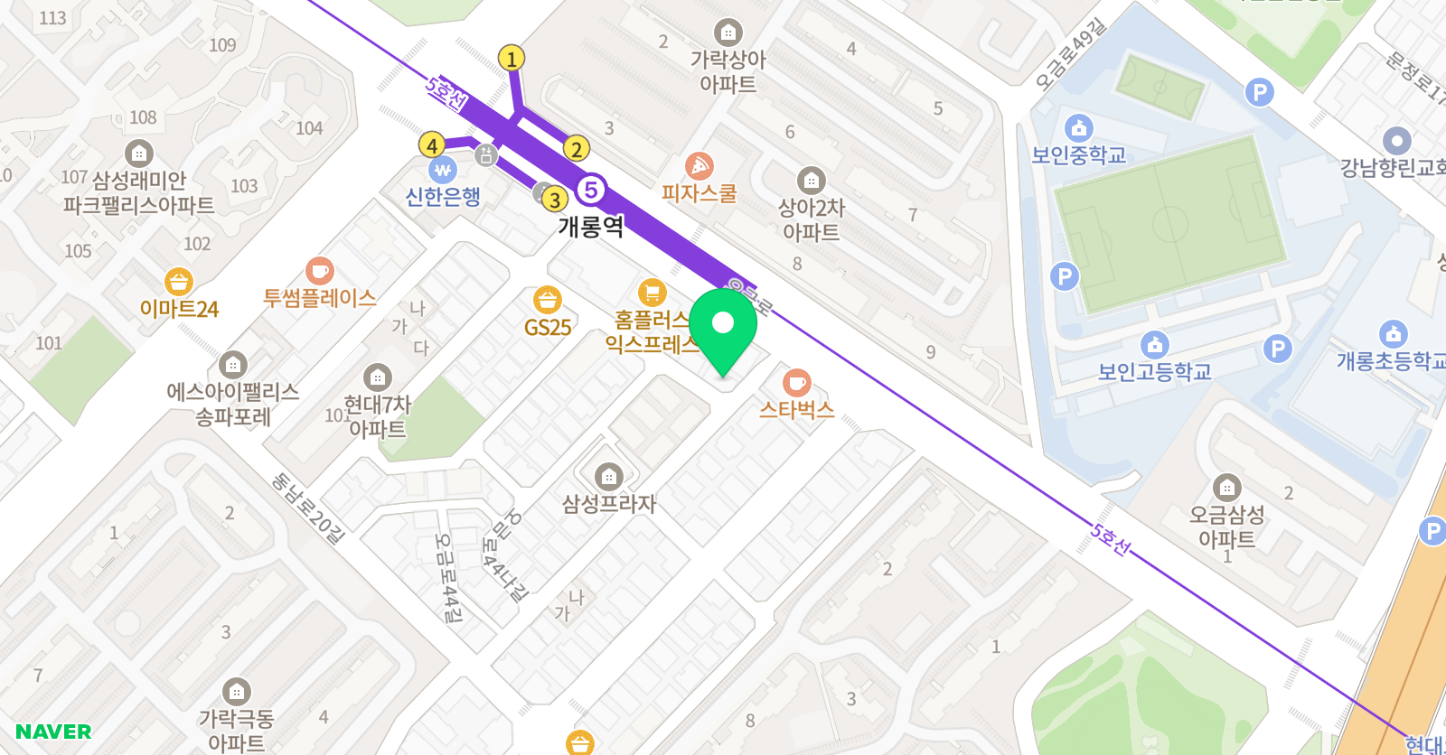 JF 실용음악학원 위치