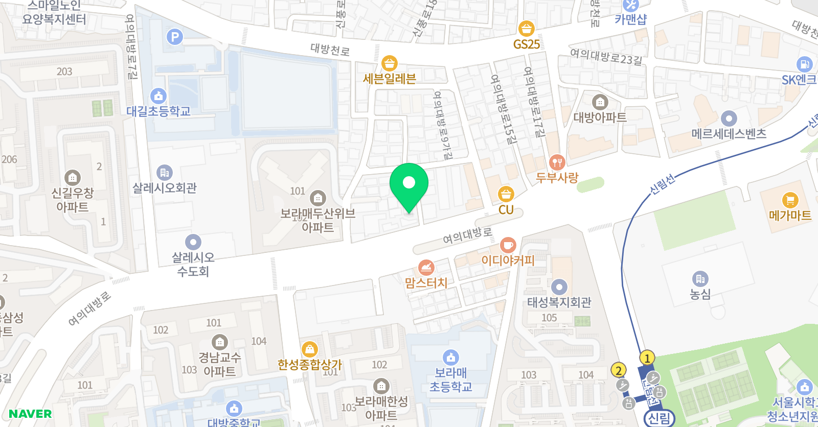 청어람 국어논술 위치