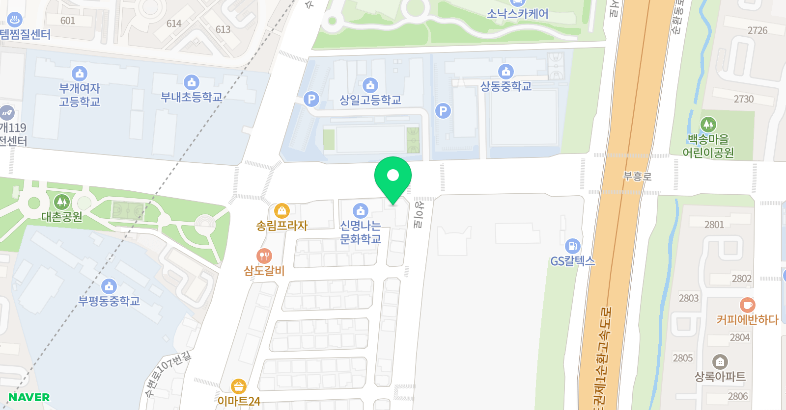 솔레아스 풋볼 부천상동점 위치