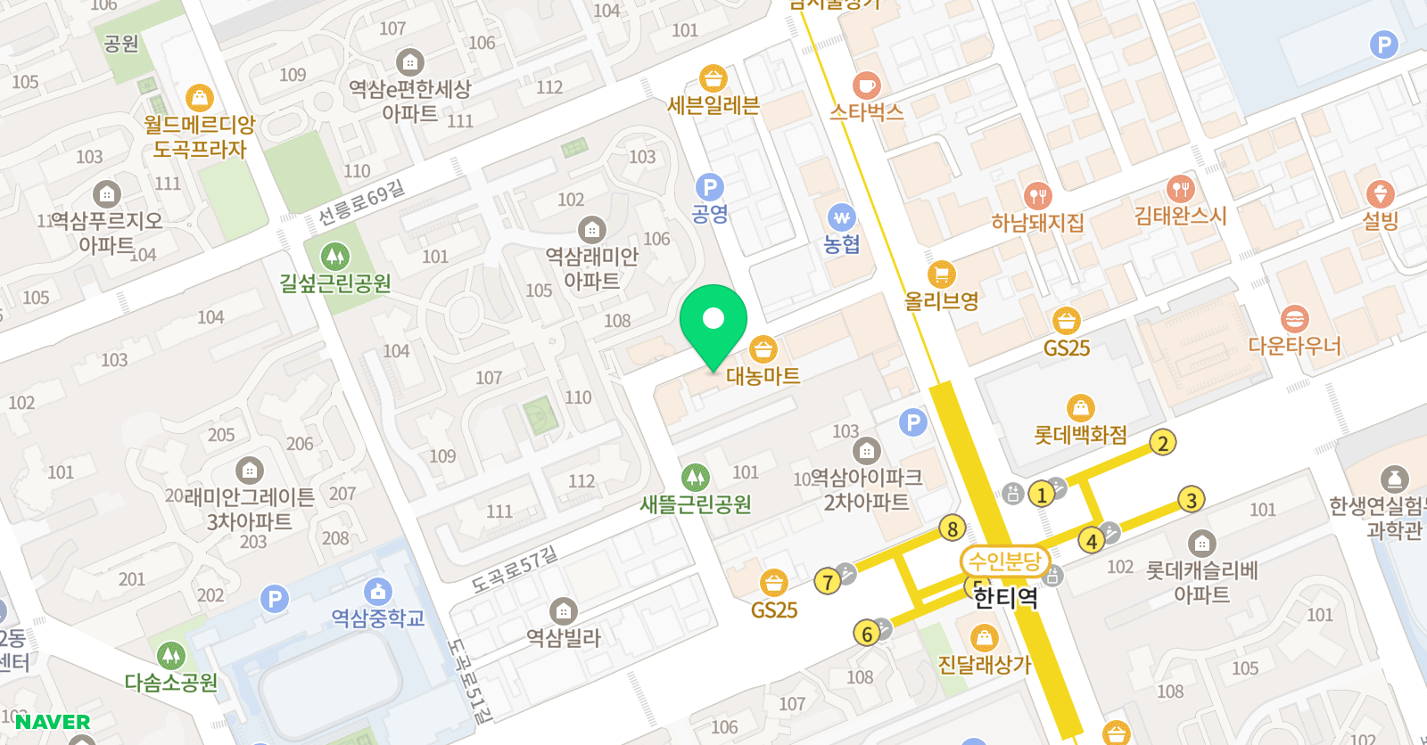 대한논리정독속독 강남대치원 위치