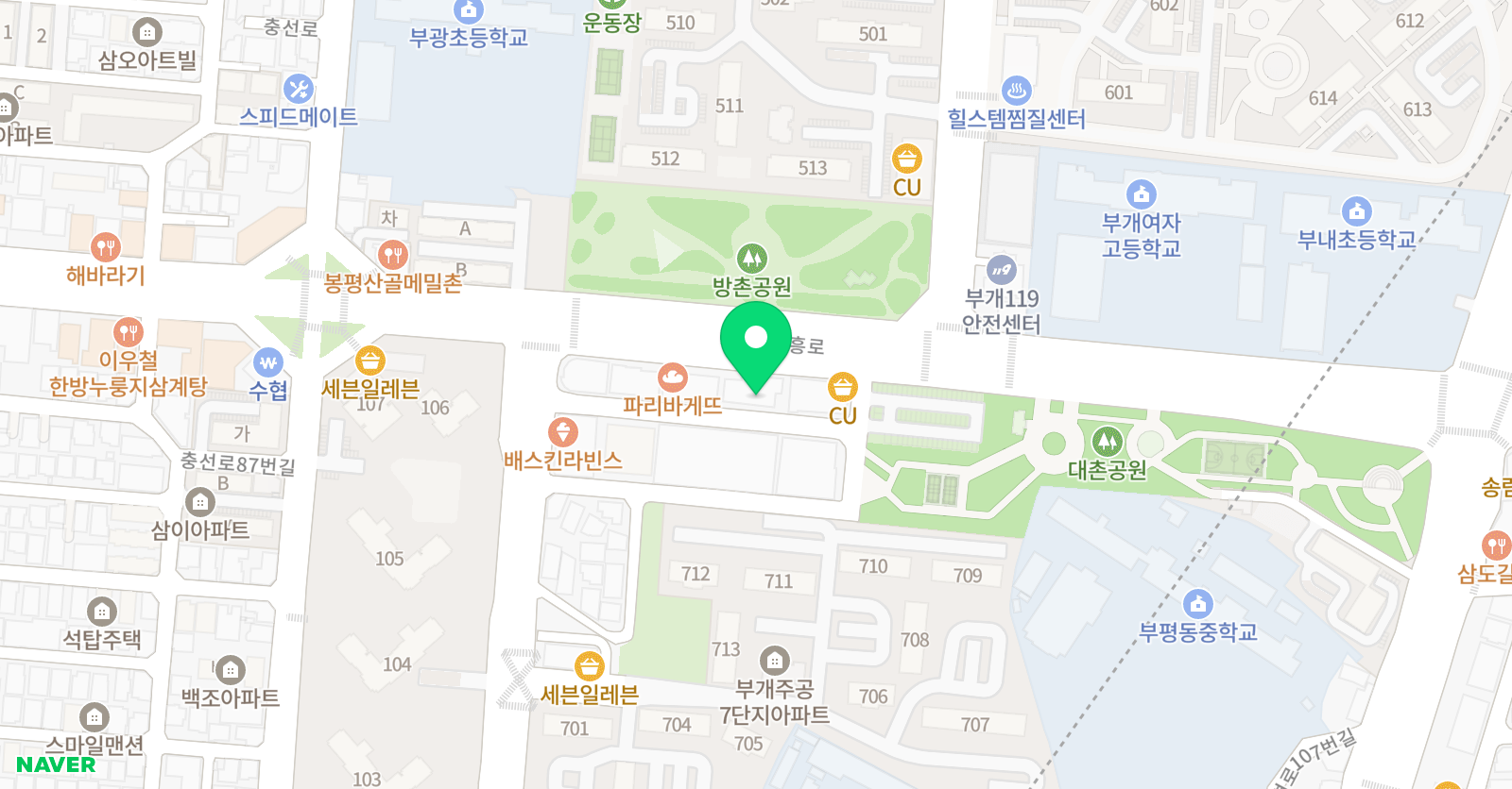 씨엘에스 영어 부개 올림 수학학원 위치