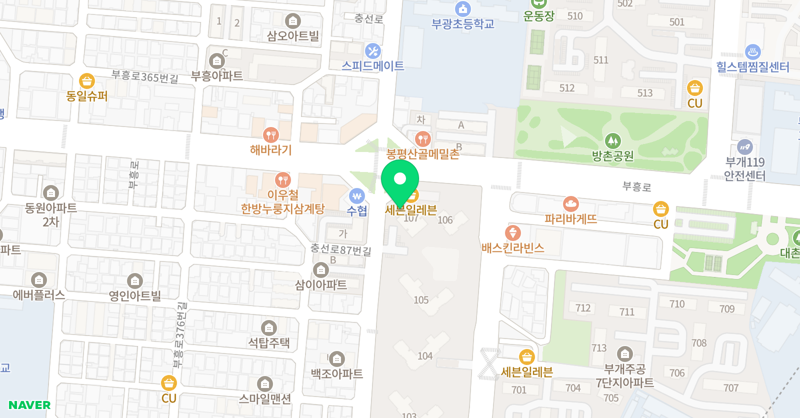 뮤엠 영어 부개점 위치